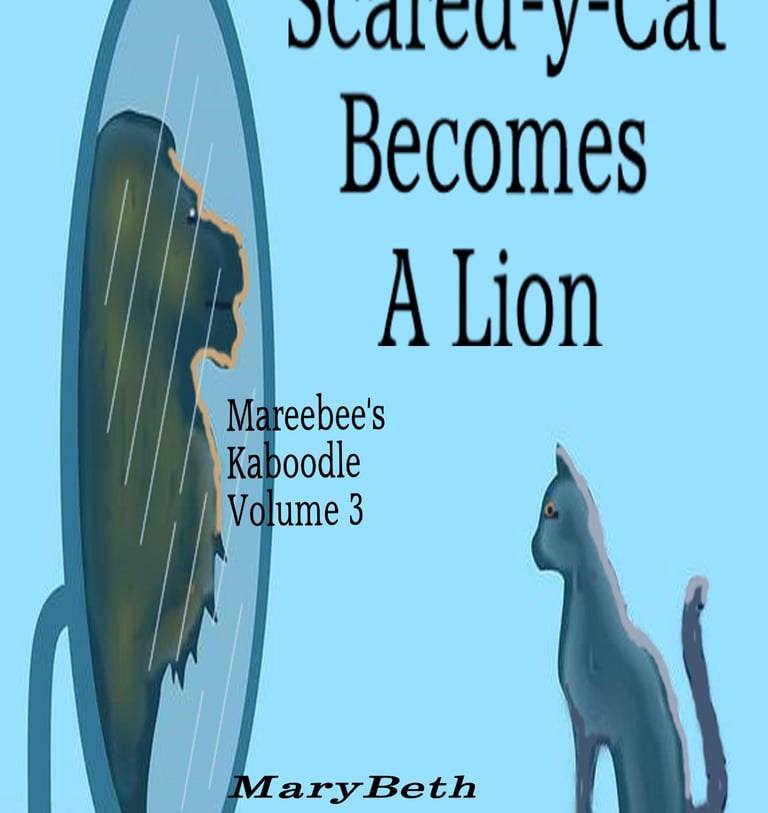 A lion and cat