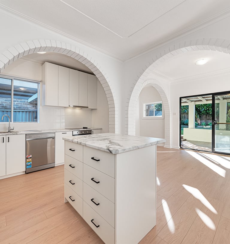 Kitchen renovation and modern cabinetry installation in Maroubra home