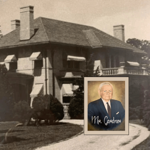 Portrait of Mr Gardner and his house