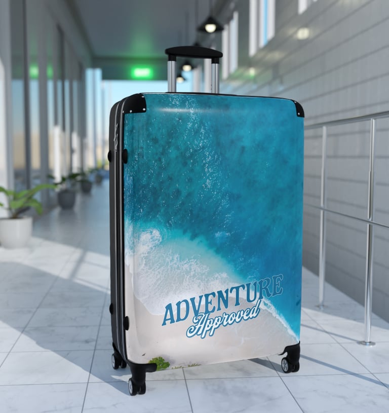 a suitcase with travel theme