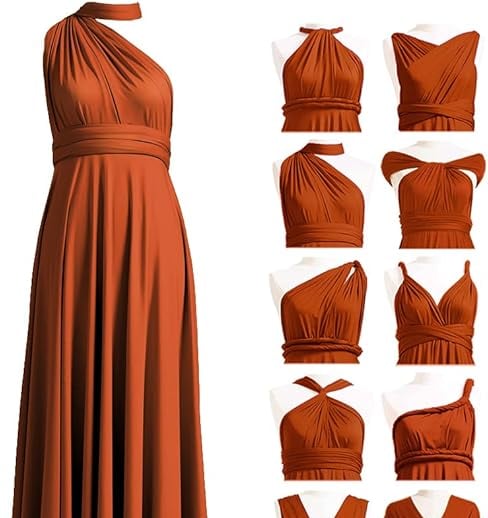 robe convertible multiway terracotta ideal demoiselle honneur reutilisable plusieurs ports possibles