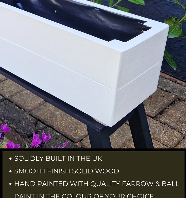 window flower box made from wood made to size any colour