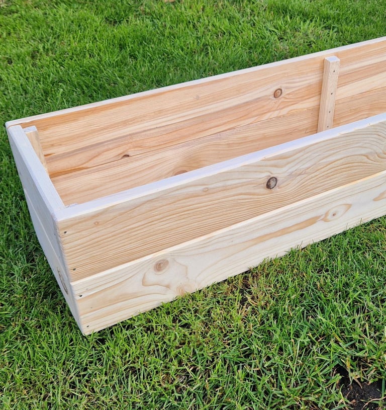 herb planter box wood plant pot vegetable herb strawberries tube reclaimed wooden box Ye Olde Wooden Board