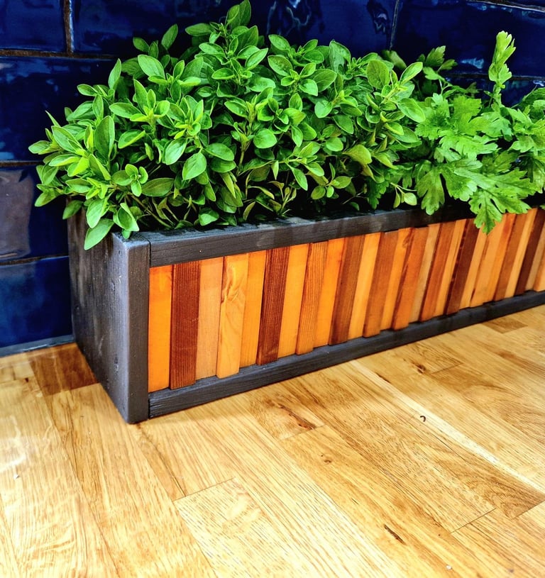 Herb planter DECORATIVE PLANTER POT HERB CATCUS CACTI SUCCULENT MINI GARDEN PLAN POT TIDY ORGANISER DESIGNER POT NARROW LONG