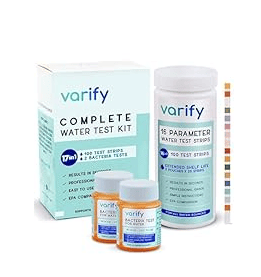 At-home water quality test kit used to check tap water for common contaminants