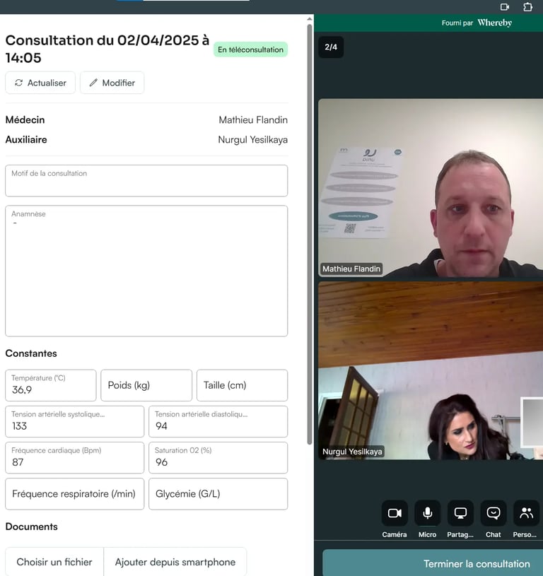 Application téléconsultation assistée