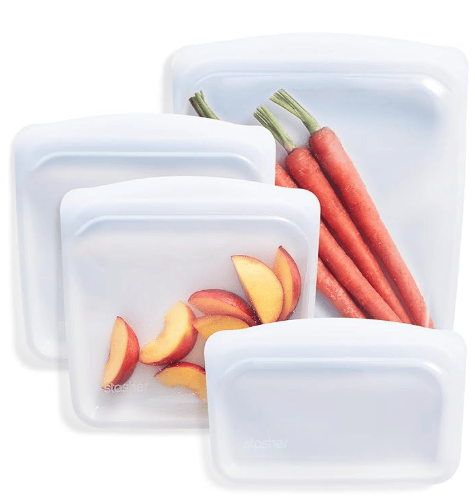 Stasher 4-pack premium silicone reusable food storage bags