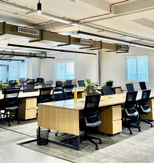 a large conference room with a table and chairs- ClayWorks 371