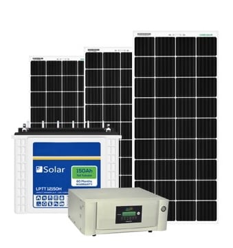 Rooftop Solar Panels, Inverter and Lithium Batteries