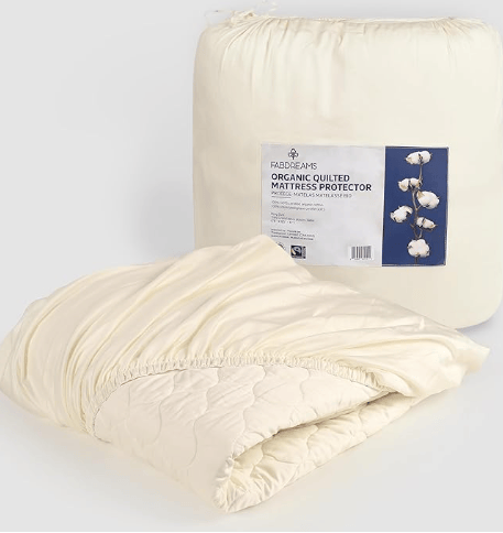 FABDREAMS organic quilted mattress protector