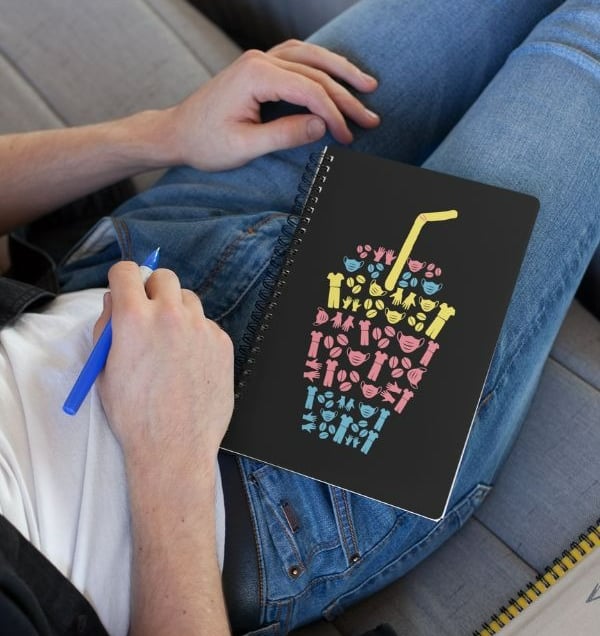 Coffee Scrub Rubber Gloves Notebook