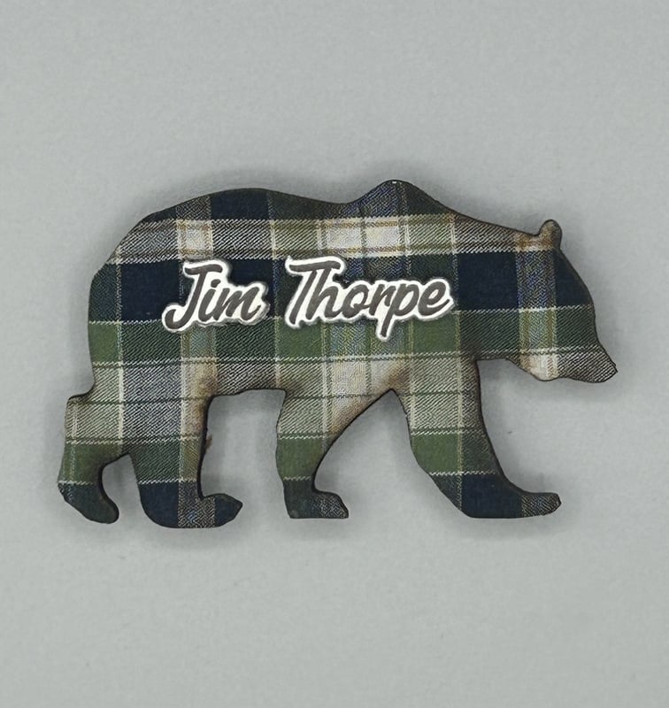 laser cut bear shaped souvenir magnet