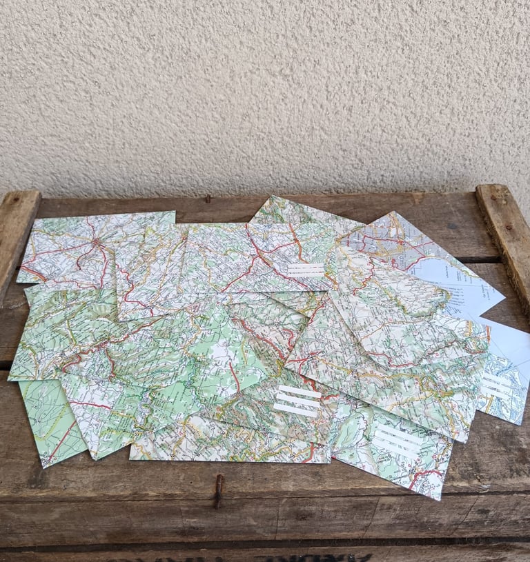 lot enveloppes cartes routières