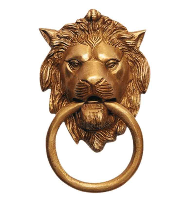 a goat head with a ring on it's ring