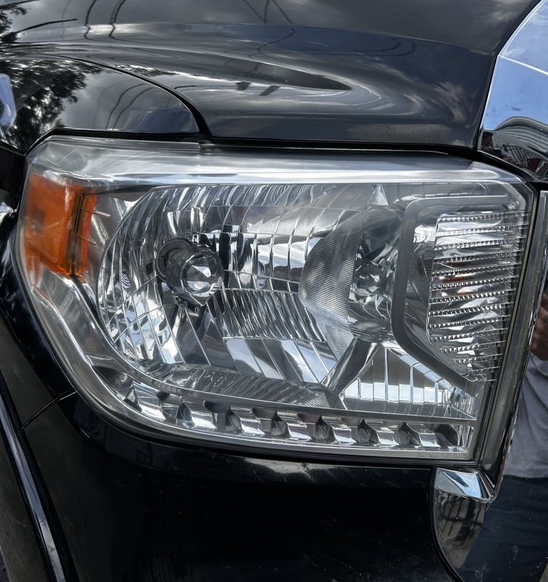 clear restored 2017 Toyota Tundra headlights