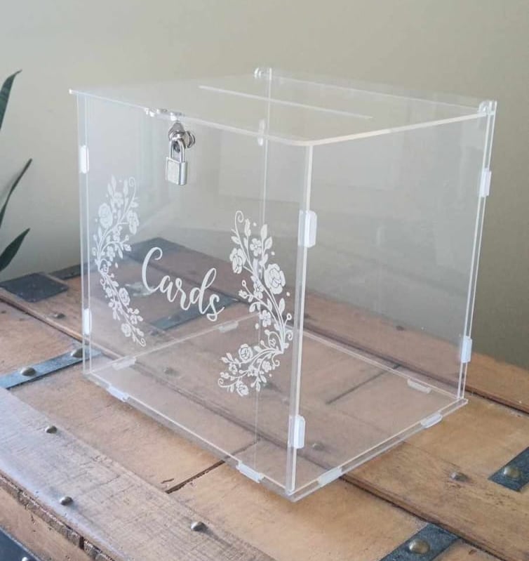 urne carrée transparente