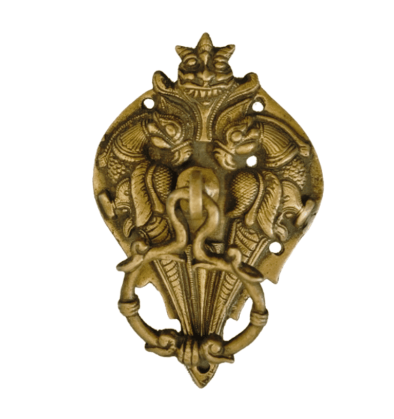 a decorative gold - plated metal wall hanging ornament