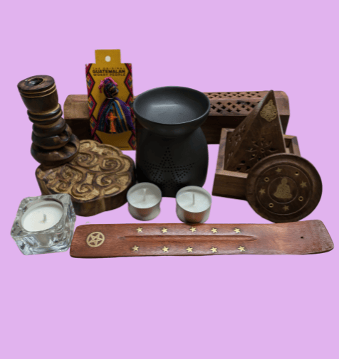 Lyrical scents accessories, wax melt burner, ashcatchers, backflow burner, incense burners and boxes, worry dolls, tealights 