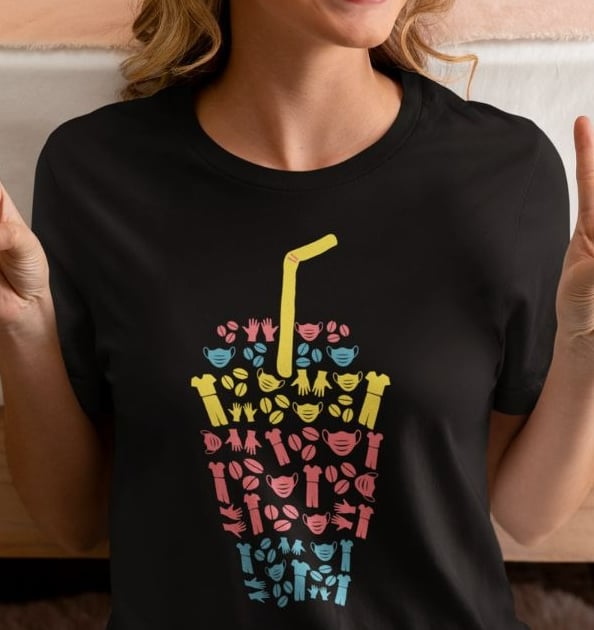 Coffee Scrub Rubber Gloves Tee