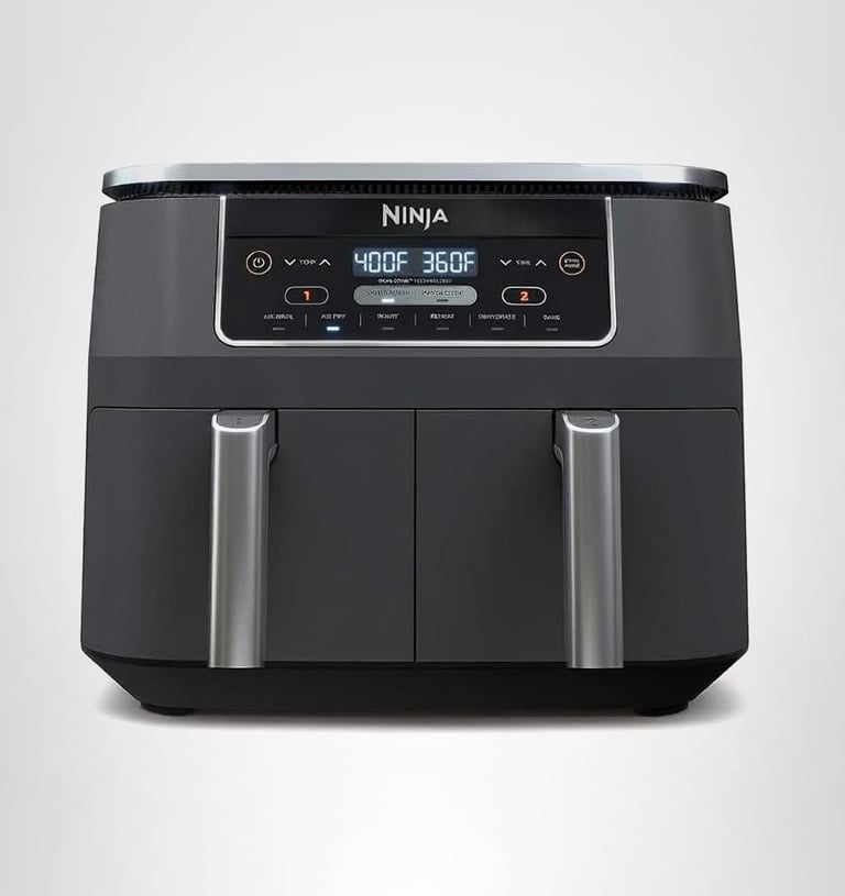 Ninja DZ201 Foodi 8 Quart 6-in-1 DualZone 2-Basket Air Fryer with 2 Independent Frying Baskets