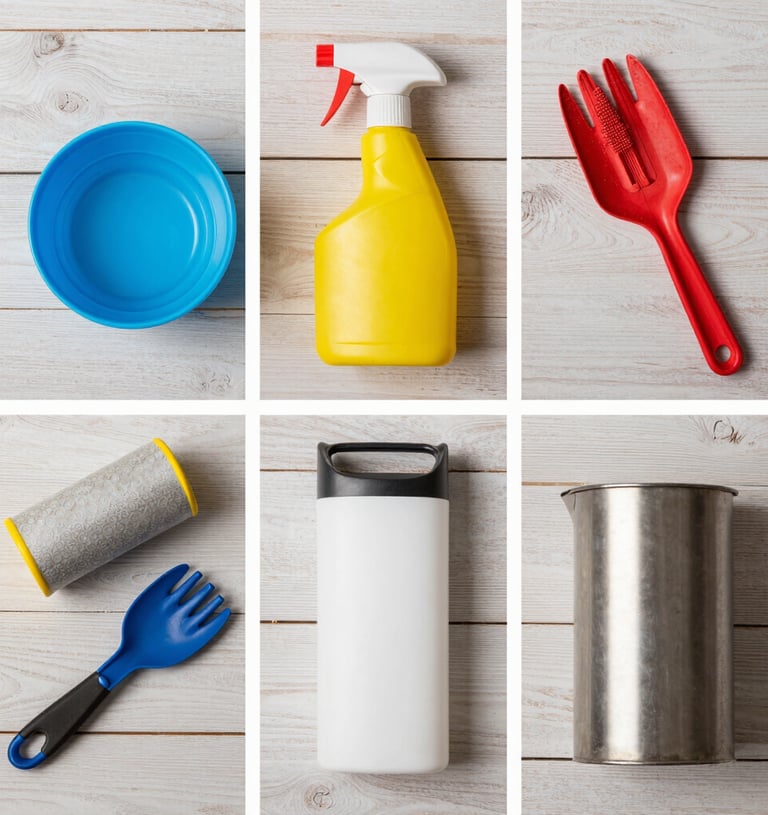 a green shelf filled with vases and a tv