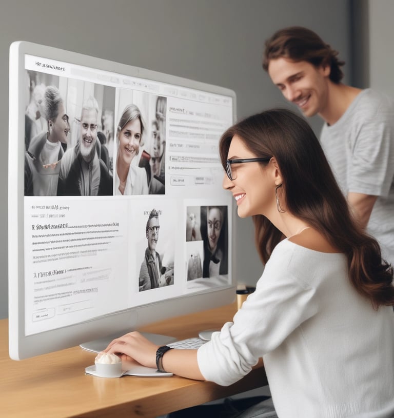 Staff working together.