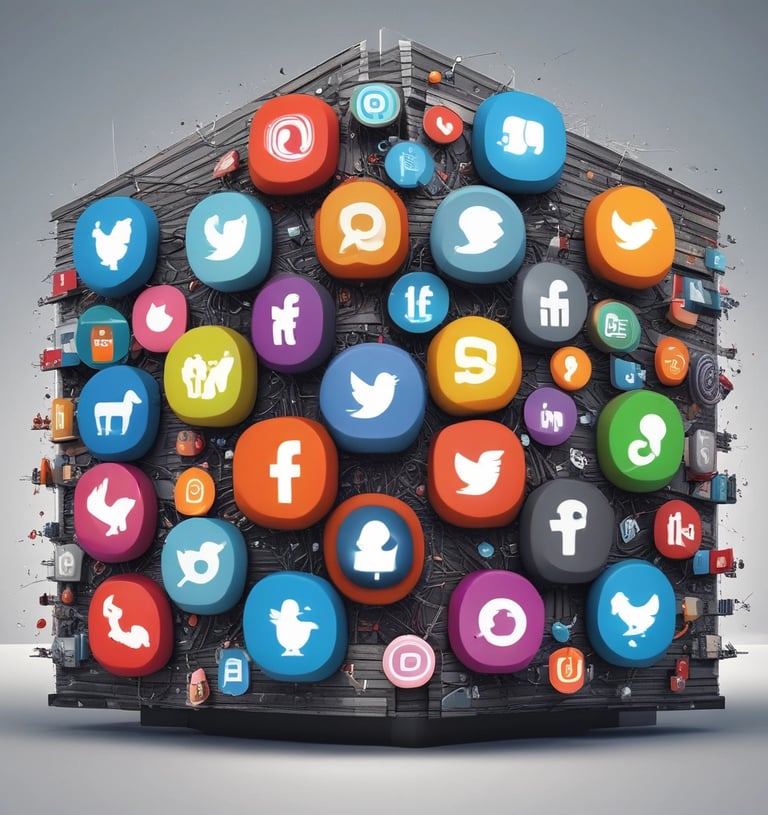 blue red and green letters illustration