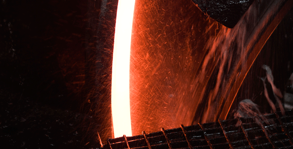 Forno para produção do vergalhão de cobre