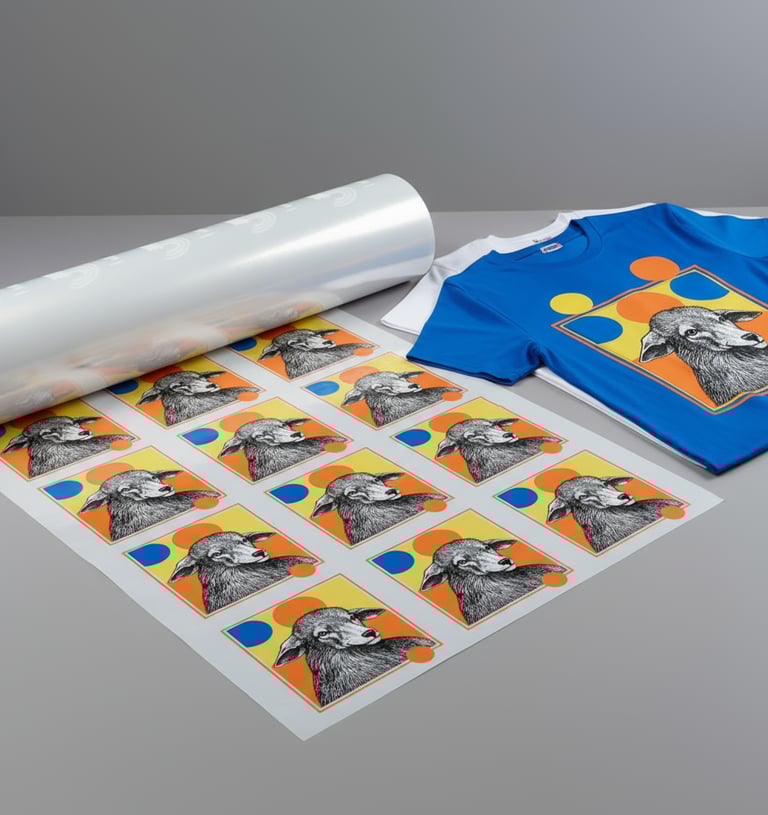 Impresión DTF textil en Panamá, rollo impreso y camiseta personalizada con estampado de alta calidad