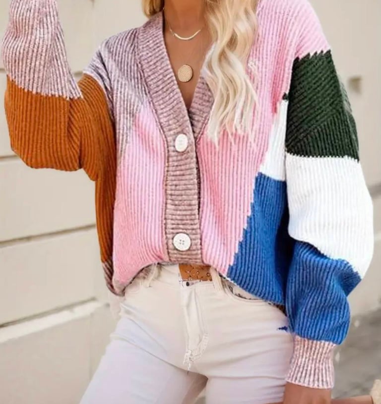 Gilet patchwork multicolor bien chaud automne hiver californian sand & wild child