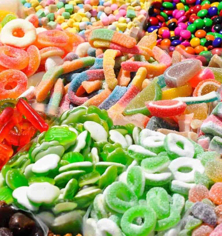 Variedad de gomitas.