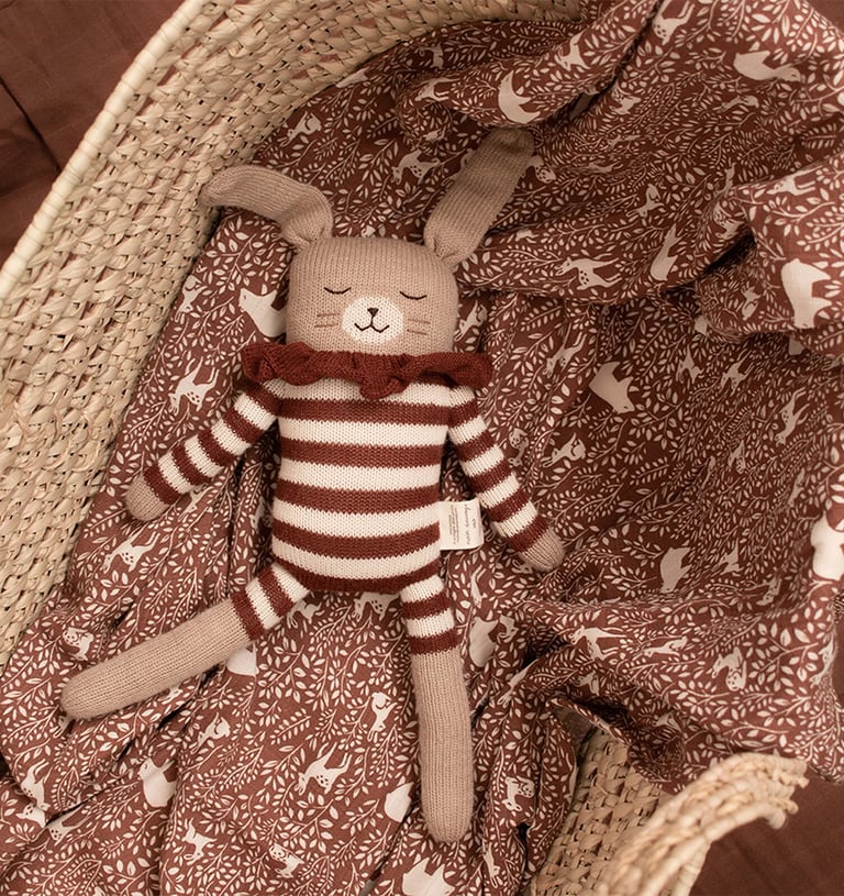 grand doudou lapin main sauvage
