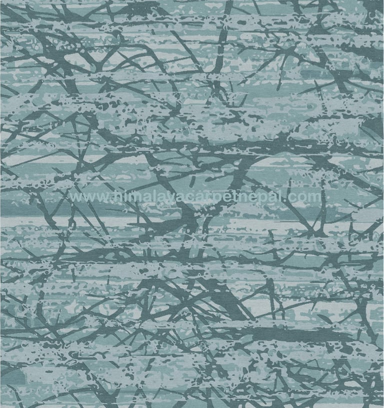 Custom Rugs - Modern contemporary geometric abstract hand-knotted rug for stylish living spaces