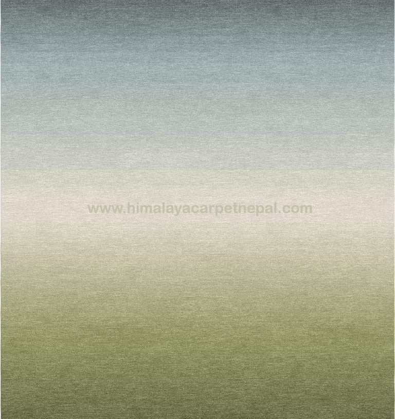 Custom rugs-gradient abstract hand-knotted rug with multi ombre tones