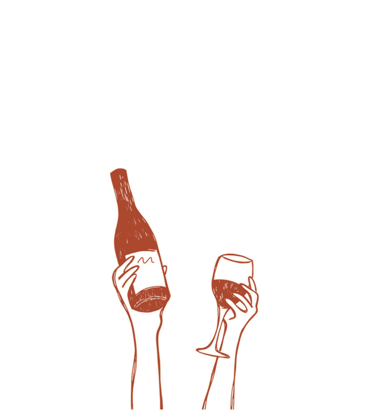 Bouteille de vin avec le verre de vin, des bars qui lèvent en l'air les boissons lors de l'apéro