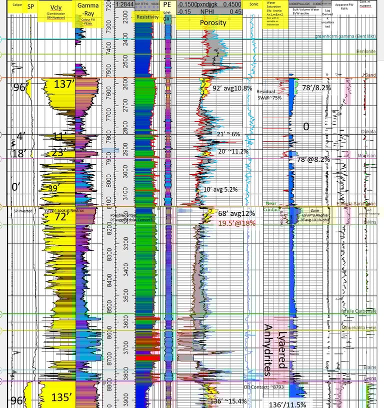 Petrophysics log analysis geologic evaluation