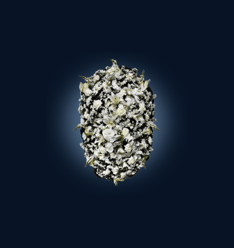 imagem de coroa de flores Premium Orquideapara venda no cemitério araçá