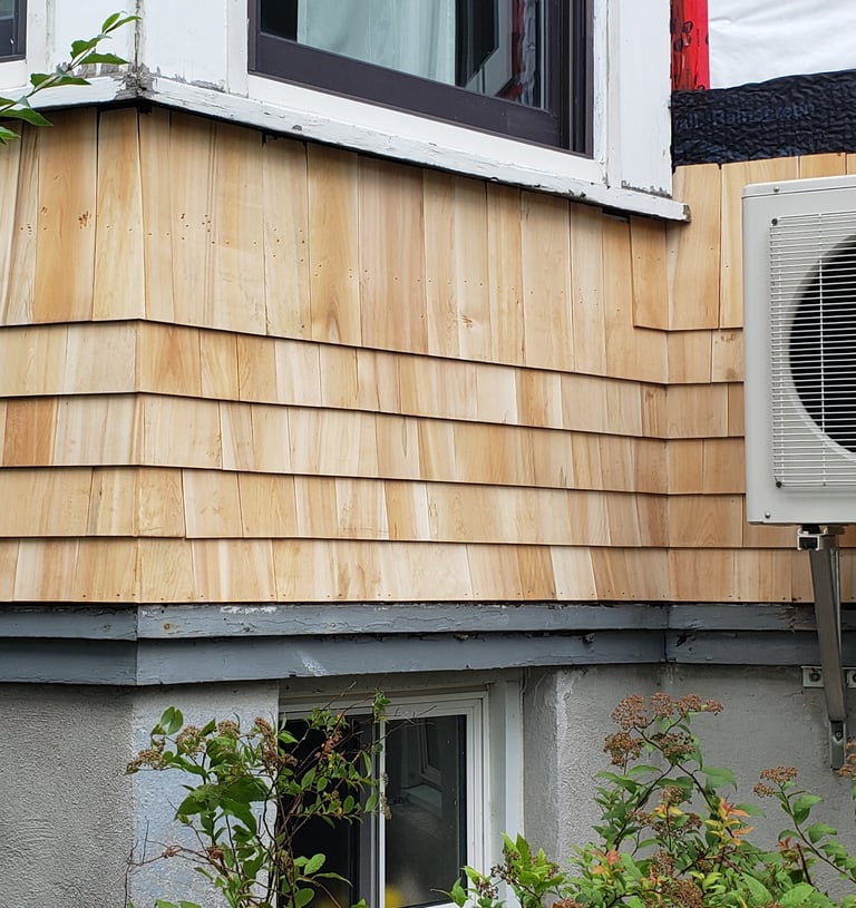 Cedar Siding Installed by Catch All Contracting