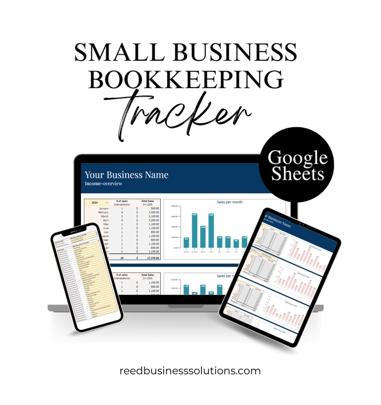 Small Business Bookkeeping Tracker Google Sheets Download