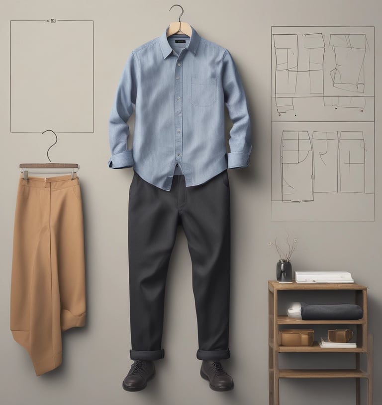 A close-up of a stylish t-shirt with a unique design.