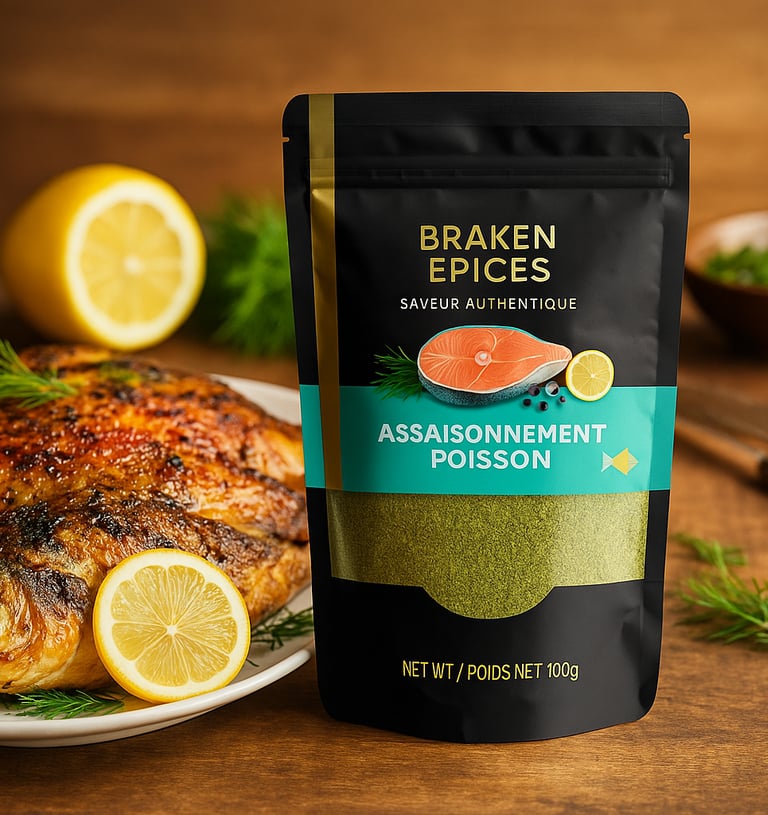 Braken Épices – Mélange d’épices pour poisson africain, saveurs du Cameroun