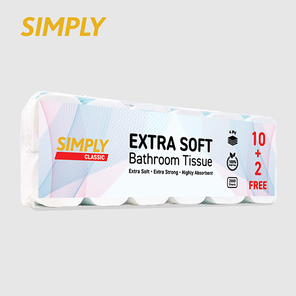 SIMPLY Classic Extra Soft Bathroom Tissue (4 Ply)