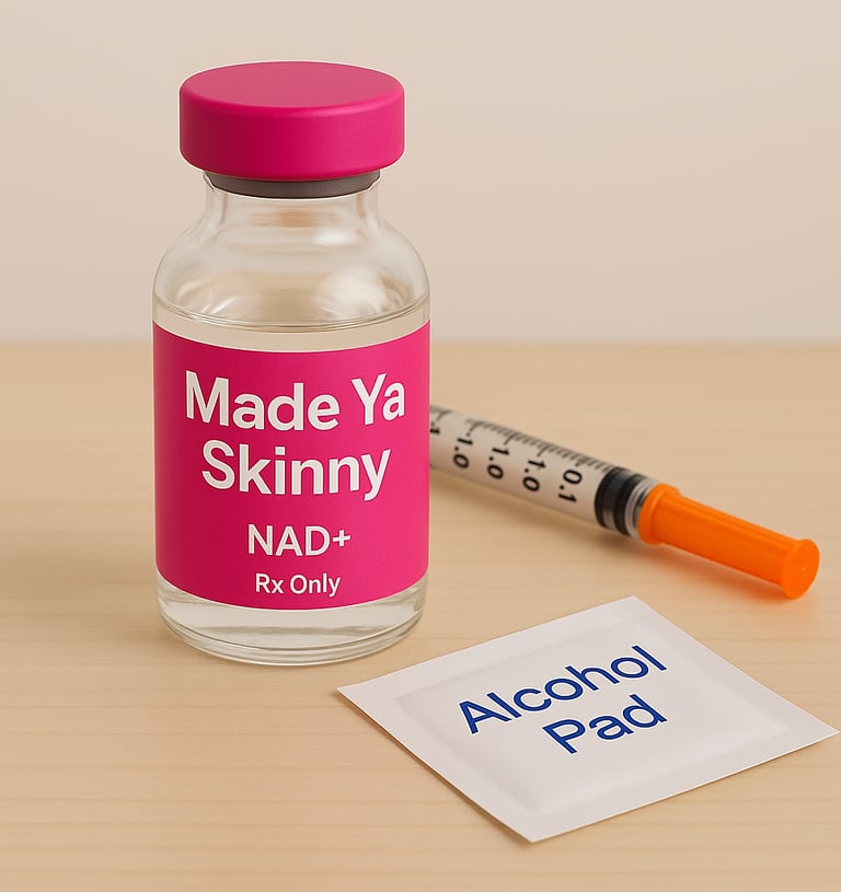 a bottle of alcohol and a sydele with a needle needle