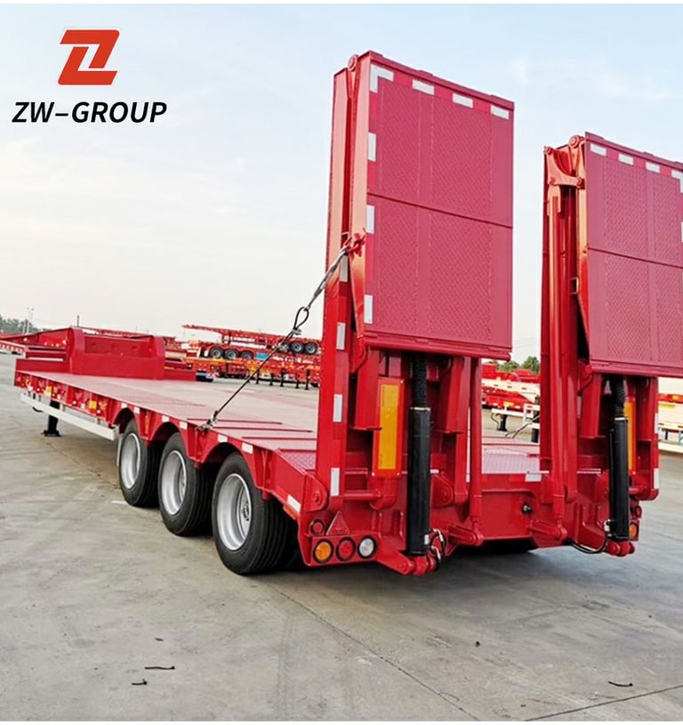 3 axle lowbed trailer