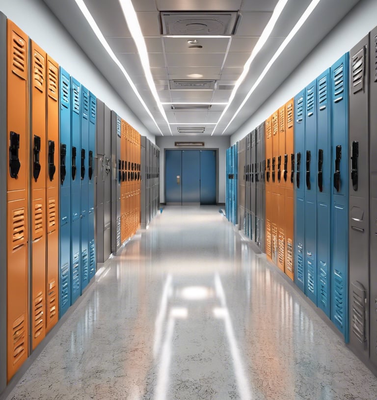 blue wooden cabinet near white wall