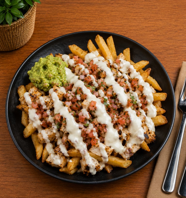 Best Loaded Fries in Kenwick topped with signature sauces and premium ingredients at Bingo Bites.