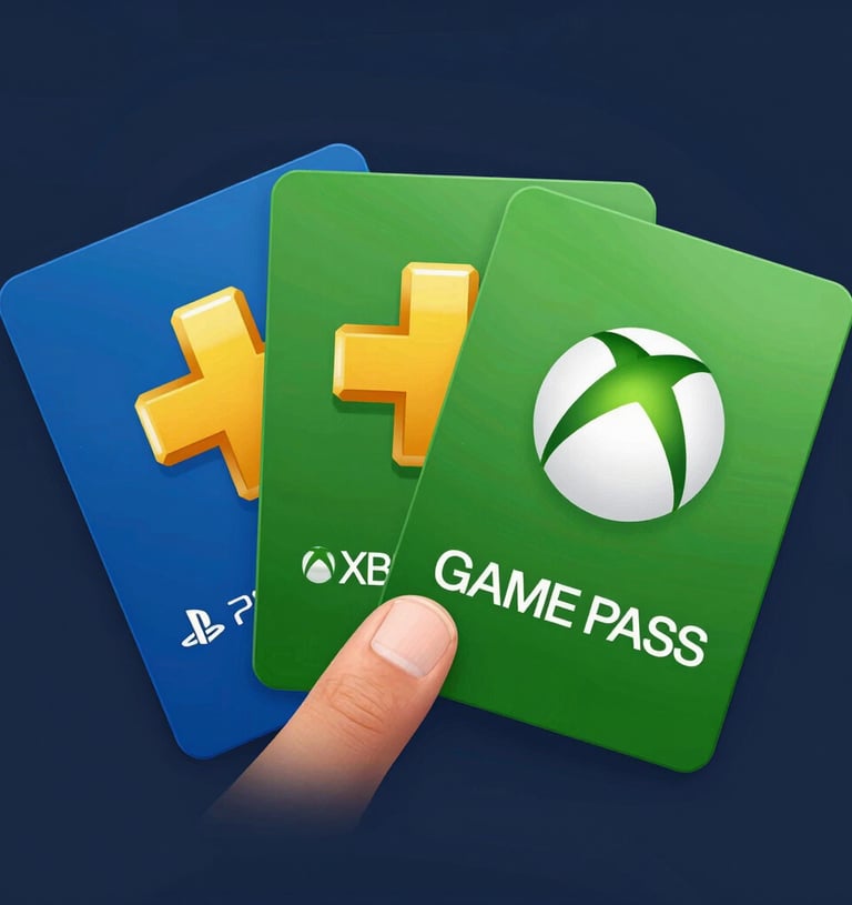 Sleek gift cards displayed with blue electric and neon green highlights against a black background