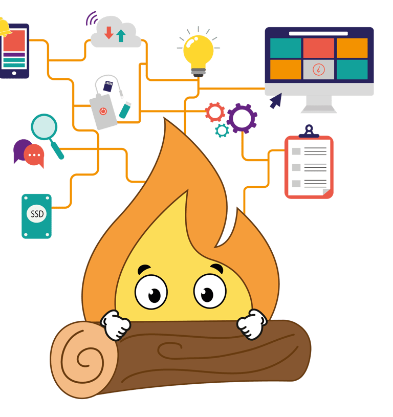 Maxima flamme orange porte une bûche, beaucoup d'innovations !