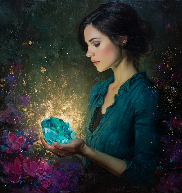 Seek Clarity , Wall art illustrating themes of Trials, Confusion, and Shadow work