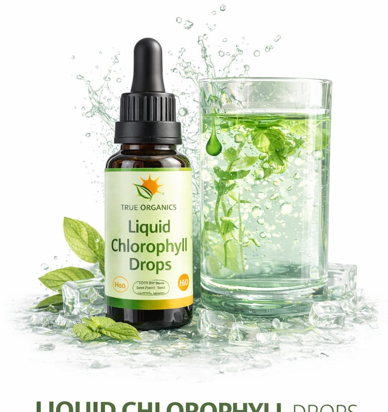 Liquid Chlorophyll Drops are a concentrated plant-based supplement designed to support daily detox, 